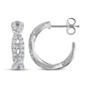 Thumbnail Image 3 of THE LEO Diamond Twist J-Hoop Inside-Out Earrings 7/8 ct tw 14K White Gold