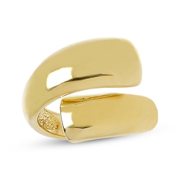 Puff Bypass Fashion Ring 14K Yellow Gold Size 7