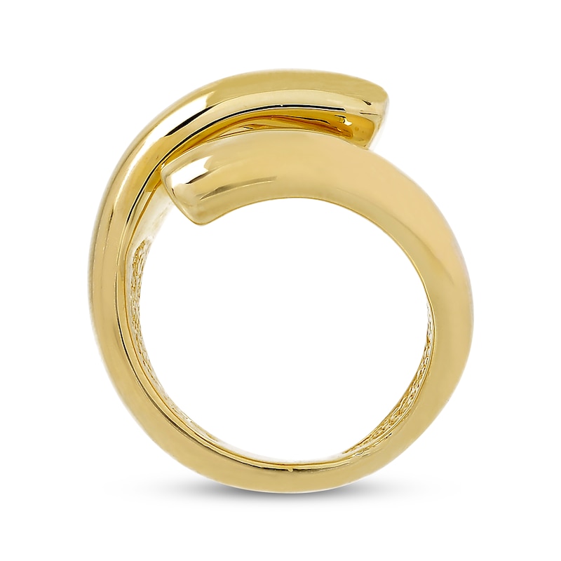 Puff Bypass Fashion Ring 14K Yellow Gold Size 7