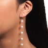 Thumbnail Image 3 of Cultured Pearl Chain Drop Earrings Sterling Silver