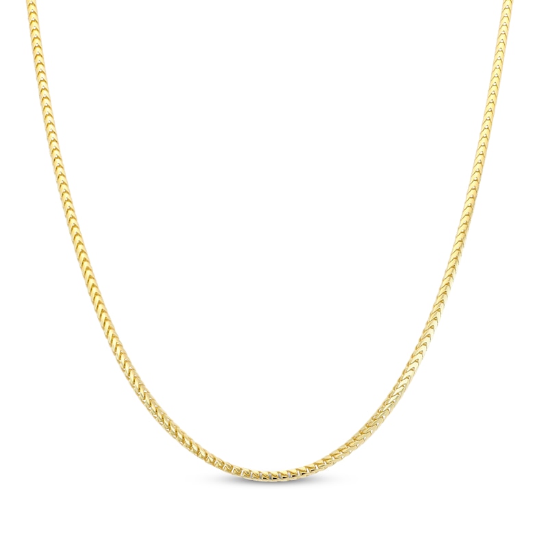 Solid Franco Chain Necklace 1.6mm 10K Yellow Gold 20"