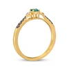 Thumbnail Image 2 of Le Vian Emerald Ring 1/8 ct tw Diamonds 14K Honey Gold