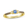 Thumbnail Image 1 of Le Vian Blue Sapphire Ring 1/8 ct tw Diamonds 14K Honey Gold