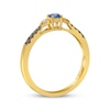 Thumbnail Image 3 of Le Vian Blue Sapphire Ring 1/8 ct tw Diamonds 14K Honey Gold