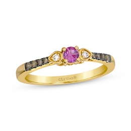 Le Vian Ruby Ring 1/8 ct tw Diamonds 14K Honey Gold