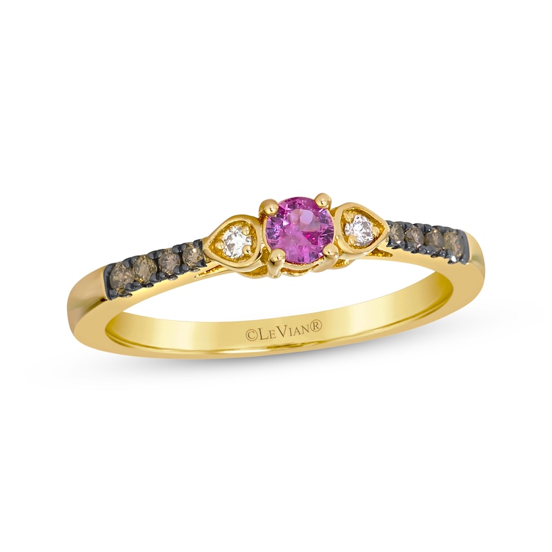 Le Vian Ruby Ring 1/8 ct tw Diamonds 14K Honey Gold