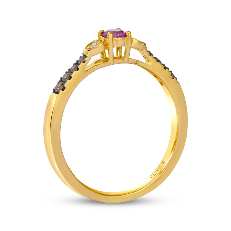 Le Vian Ruby Ring 1/8 ct tw Diamonds 14K Honey Gold