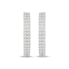 Thumbnail Image 2 of Diamond Two-Row Hoop Earrings 2 ct tw 10K White Gold