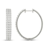 Thumbnail Image 3 of Diamond Two-Row Hoop Earrings 2 ct tw 10K White Gold