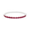 Thumbnail Image 1 of Oval-Cut Lab-Created Ruby Bangle Bracelet Sterling Silver 7&quot;