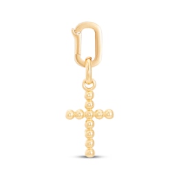 Charmed Memories Beaded Cross Charm 10K Yellow Gold