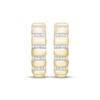 Thumbnail Image 2 of Diamond Stripe Hoop Earrings 1/6 ct tw 10K Yellow Gold