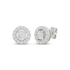 Thumbnail Image 1 of Lab-Grown Diamonds by KAY Halo Stud Earrings 1/4 ct tw Sterling Silver