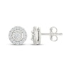 Thumbnail Image 3 of Lab-Grown Diamonds by KAY Halo Stud Earrings 1/4 ct tw Sterling Silver