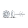 Thumbnail Image 1 of Multi-Diamond Stud Earrings 1/2 ct tw 10K White Gold