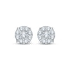 Thumbnail Image 2 of Multi-Diamond Stud Earrings 1/2 ct tw 10K White Gold