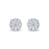 Thumbnail Image 2 of Multi-Diamond Stud Earrings 1 ct tw 10K White Gold