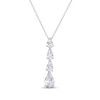 Thumbnail Image 1 of Pear-Shaped Diamond Four-Stone Drop Necklace 1 ct tw 14K White Gold 18&quot;