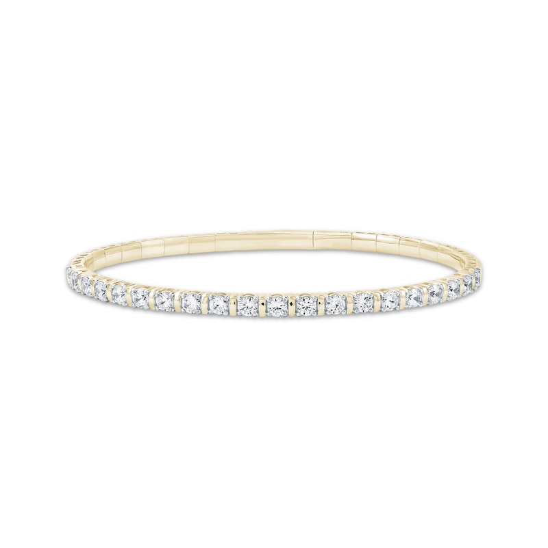 Main Image 1 of Lab-Grown Diamonds by KAY Flex Bangle Bracelet 2 ct tw 10K Yellow Gold