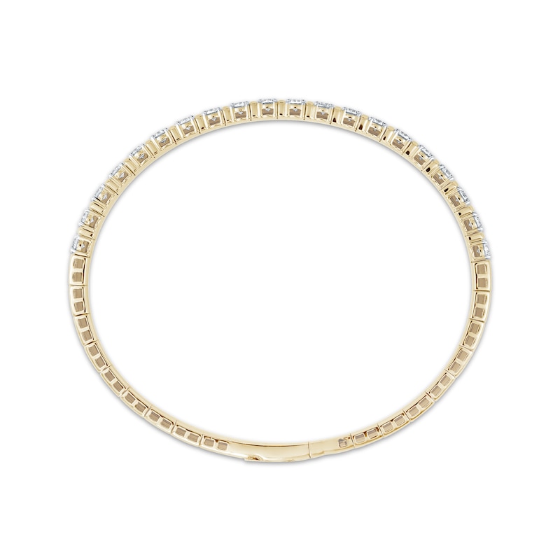 Main Image 2 of Lab-Grown Diamonds by KAY Flex Bangle Bracelet 2 ct tw 10K Yellow Gold