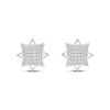 Thumbnail Image 2 of Multi-Diamond Eight-Point Star Stud Earrings 1/4 ct tw 10K White Gold