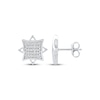 Thumbnail Image 3 of Multi-Diamond Eight-Point Star Stud Earrings 1/4 ct tw 10K White Gold