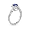 Thumbnail Image 2 of Blue Sapphire & Diamond Ring 1/5 ct tw 10K White Gold