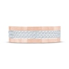 Thumbnail Image 3 of Men's Diamond Two-Row Sandblasted Wedding Band 1/2 ct tw 10K Rose Gold