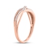 Thumbnail Image 2 of Diamond Three-Row Crossover Ring 1/4 ct tw 10K Rose Gold