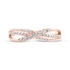 Thumbnail Image 3 of Diamond Three-Row Crossover Ring 1/4 ct tw 10K Rose Gold