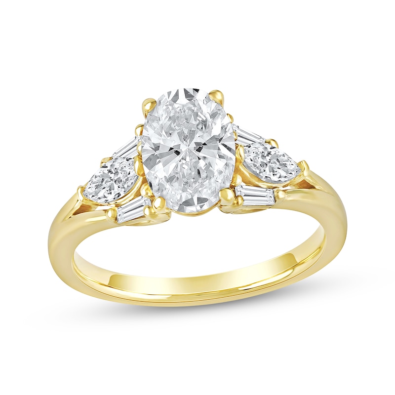 Main Image 1 of Lab-Grown Diamonds by KAY Oval-Cut Engagement Ring 2 ct tw 14K Yellow Gold