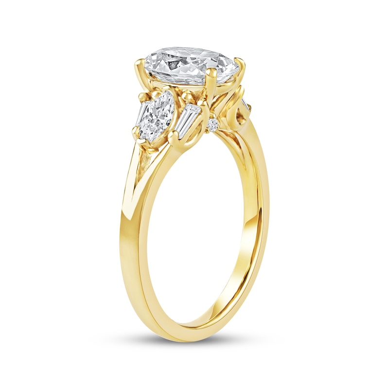 Main Image 2 of Now + Forever Lab-Grown Diamonds Oval-Cut Engagement Ring 2 ct tw 14K Yellow Gold