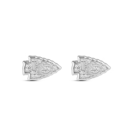 True Fans Kansas City Chiefs 1/15 ct tw Diamond Logo Stud Earrings Sterling Silver