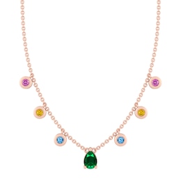 Birthstone Family & Mother's Station Necklace (3-7 Stones)