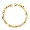 Oval Link Twist Bracelet 10K Yellow Gold 7.5