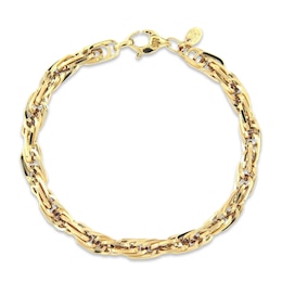 Oval Link Twist Bracelet 10K Yellow Gold 7.5&quot;