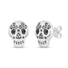 Thumbnail Image 0 of Disney Treasures Coco Black & White Diamond Sugar Skull Earrings 1/10 ct tw Sterling Silver