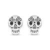 Thumbnail Image 1 of Disney Treasures Coco Black & White Diamond Sugar Skull Earrings 1/10 ct tw Sterling Silver