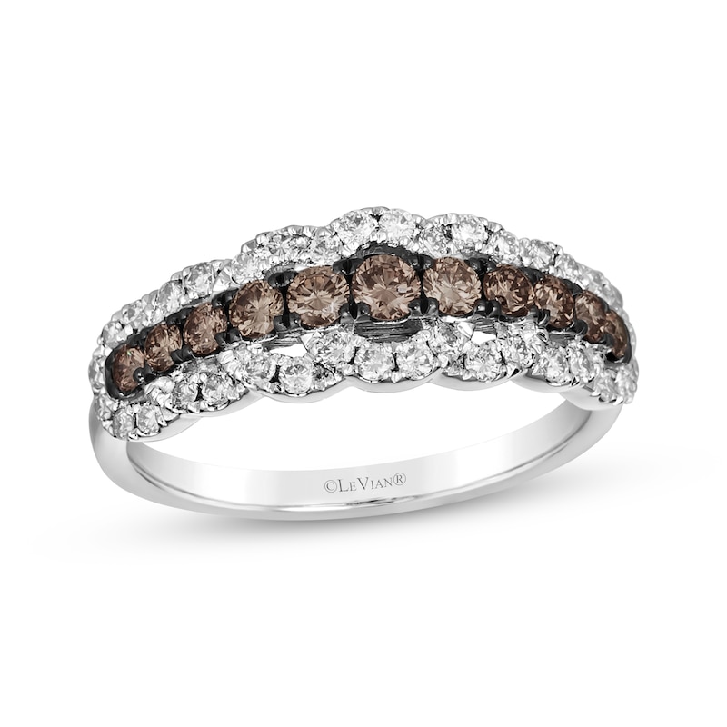 Main Image 1 of Le Vian Diamond Scallop Ring 3/4 ct tw Platinum