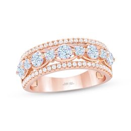 THE LEO First Light Diamond Anniversary Ring 1-1/4 ct tw 14K Rose Gold