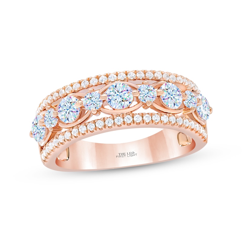 Main Image 1 of THE LEO First Light Diamond Anniversary Ring 1-1/4 ct tw 14K Rose Gold