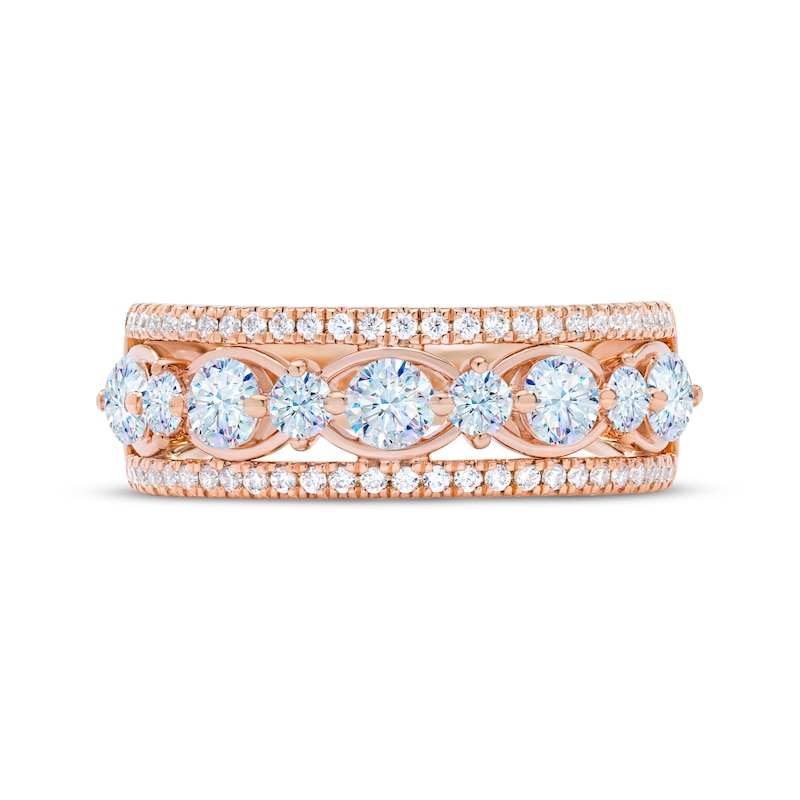 Main Image 3 of THE LEO First Light Diamond Anniversary Ring 1-1/4 ct tw 14K Rose Gold