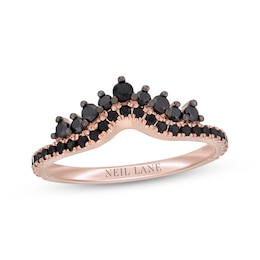 Neil Lane Black Diamond Contour Wedding Band 5/8 ct tw 14K Rose Gold