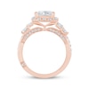 Thumbnail Image 2 of Monique Lhuillier Bliss Princess-Cut Lab-Created Diamond Halo Engagement Ring 2-3/8 ct tw 18K Rose Gold