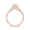 Thumbnail Image 3 of Monique Lhuillier Bliss Oval-Cut Lab-Grown Diamond Halo Engagement Ring 1-1/2 ct tw 18K Rose Gold