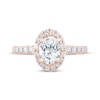 Thumbnail Image 4 of Monique Lhuillier Bliss Oval-Cut Lab-Grown Diamond Halo Engagement Ring 1-1/2 ct tw 18K Rose Gold