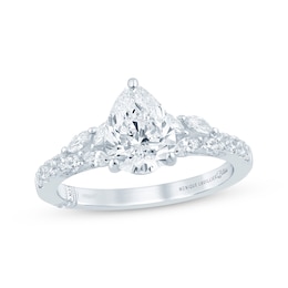 Monique Lhuillier Bliss Pear-Shaped Lab-Created Diamond Engagement Ring 2 ct tw 18K White Gold