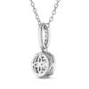 Thumbnail Image 3 of THE LEO Diamond Halo Drop Necklace 1/2 ct tw 14K White Gold 19&quot;