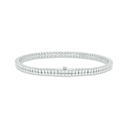 Diamond Double-Row Endless Bracelet with Magnetic Clasp 2 ct tw 10K White Gold 7&quot;