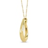 Thumbnail Image 1 of Puff Open Teardrop Necklace 14K Yellow Gold 18"